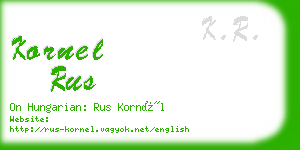 kornel rus business card